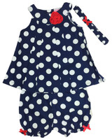 Baby kid set - blue dots