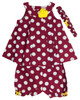 Baby kid set - cerise with white dots