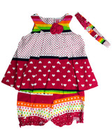 Baby kid set - colorful hearts