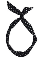 Black and white stars head band
