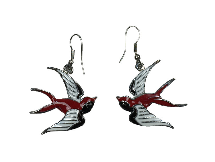 Swallow red white black
