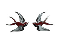Swallow red white black