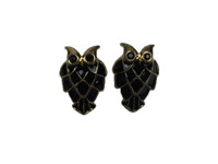 Owl big ears black gold