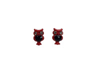 Cute owl red black