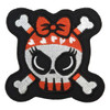 Cute skull red and black bones