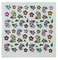 Colorful flowers art 1 - nail stickers