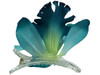 Blue orchid single hair flower clips