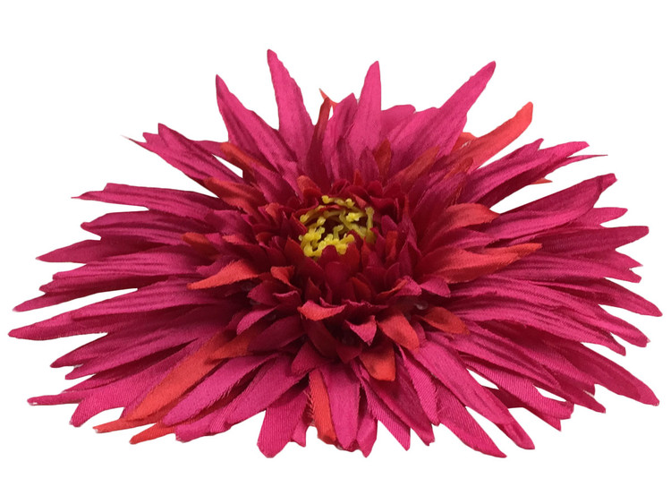 Magenta daisy single hair flower clips