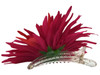 Magenta daisy single hair flower clips