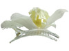 White orchid single hair flower clips