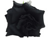 Black rose double hair flower clips