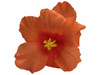 Orange hibiscus double hair flower clips