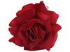 Red rose double hair flower clips