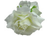 White rose double hair flower clips
