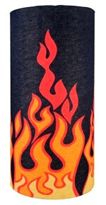 Hellfire flames on black