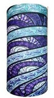 Circular bands of aqua blue shades 