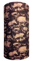 Skulls of art on dark brown
