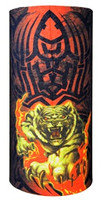 Oriental tiger attack on black and Orange