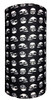 Small white skulls on black - multi headwear