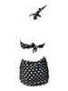 Dots big on black bikini pin up