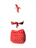 Dots big on red bikini pin up