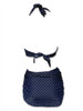 Dots small navy blue bikini pin up