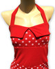 Dress waist big dots on red fashion dress