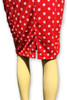 Dress waist big dots on red fashion dress