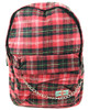 Black and red check rucksack