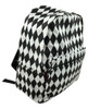 Diamond game check black-white check rucksack