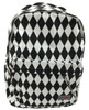 Diamond game check black-white check rucksack