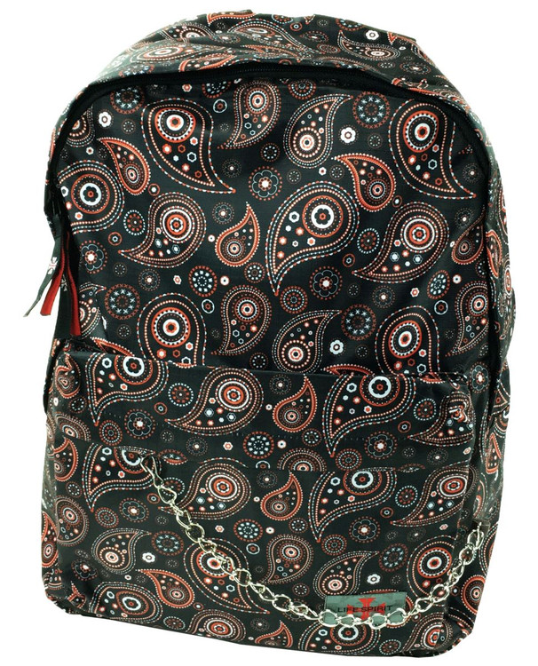 Orange punk flower mix rucksack
