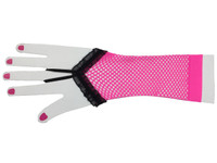 Pink net sexy diva gloves and arm warmer