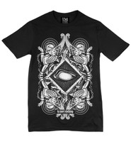 Ivory on black la mort t-shirt