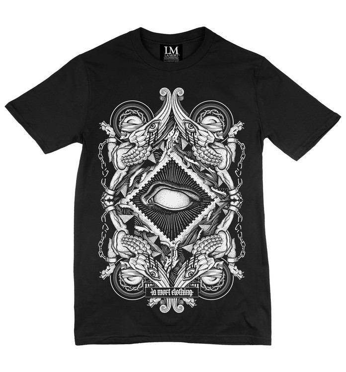 Ivory on black la mort t-shirt