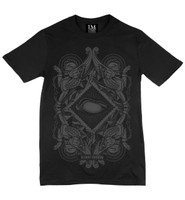 Charcoal on black la mort t-shirt