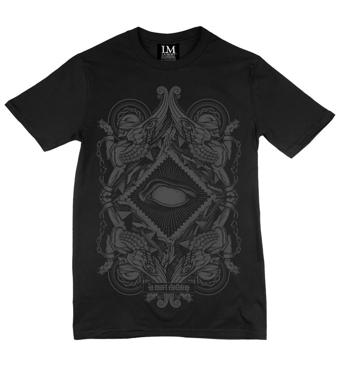 Charcoal on black la mort t-shirt