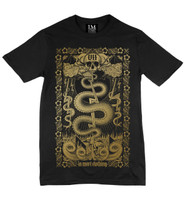 Gold on black la mort t-shirt
