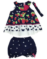 Baby kid set - strawberry butterfly