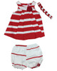 Baby kid set - stripe red white