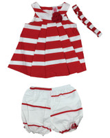 Baby kid set - stripe red white