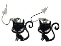 Cat long tail black