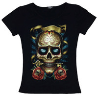 Skull key of diamond rock angel t-shirt