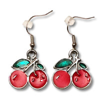 Cherries big - sweet pendant earrings