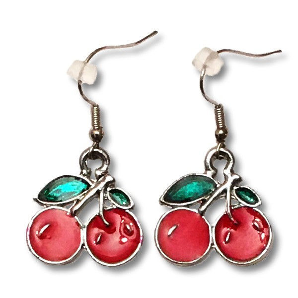 Cherries big - sweet pendant earrings