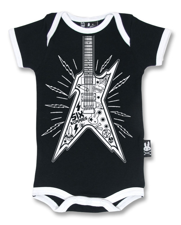 SB guitar black six bunnies baby body