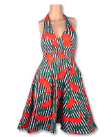 Cherries stripes monroe dress liquorbrand