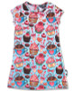 Cupcake blue six bunnies dress