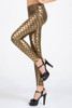 Side - golden metallic scales - clubbing alternative leggings