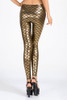 Back - golden metallic scales - clubbing alternative leggings